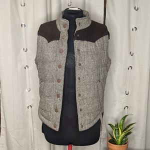 Ci Sono tweed wool blend puffy vest Large